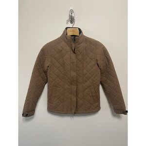AMK Brown Quilted Barn Jacket Size Medium Full Zip Hiking Outdoors